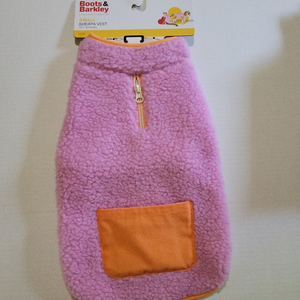 Boots&Barkley small sherpa vest pet apparel
